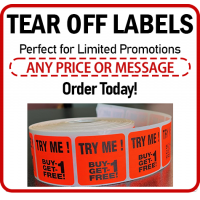 Tear off labels